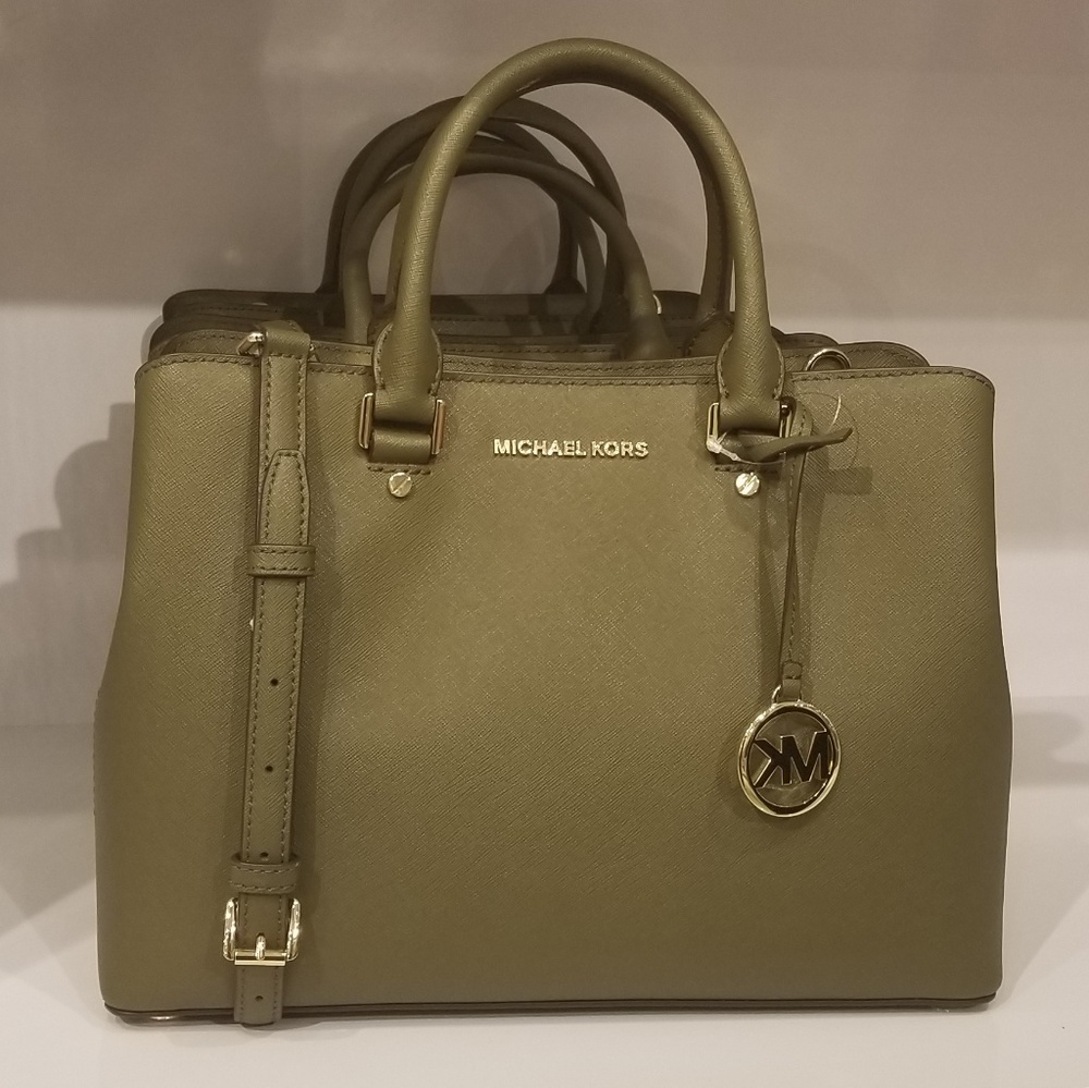 MK SAVANNAH LG SATCHEL & JST LG TRIFOLD LEATHER - Picture 2 of 8